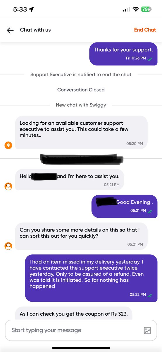 taps_479's tweet photo. @SwiggyCares @Swiggy What kind of new fraud are you guys upto? You are now giving coupons for undelivered items which can be used only on your platform instead of making refund to original source. Especially after stating a refund to original source was initiated.
@jagograhakjago https://t.co/zb81hp81EE