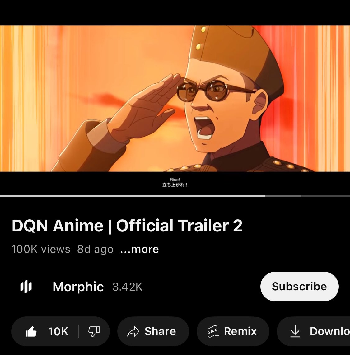 Proud moment to see an idea that was just a sketch in my personal diary is doing numbers online 

<a href="/dqn_anime/">DQN Anime Official</a> trailer crosses 100k views on YouTube ! That’s the power of building with intent.

Ready to shake the Indian anime scene 🇮🇳 

Appreciate you all for the support 🙌

▶️⏺️⏸️