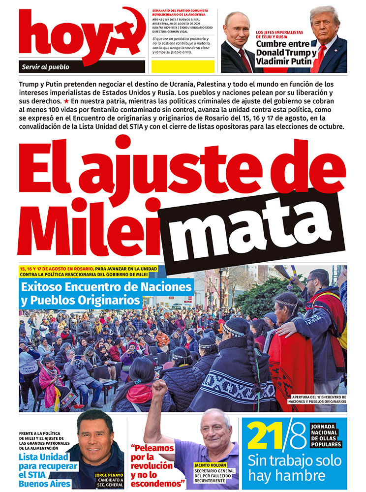 Salió la edición Nº 2073  de Hora Política, el semanario del Partido Comunista Revolucionario:”El ajuste de Milei mata”. pcr.org.ar/edicion-impres…
<a href="/emilioromanlp/">Emilio Roman</a>