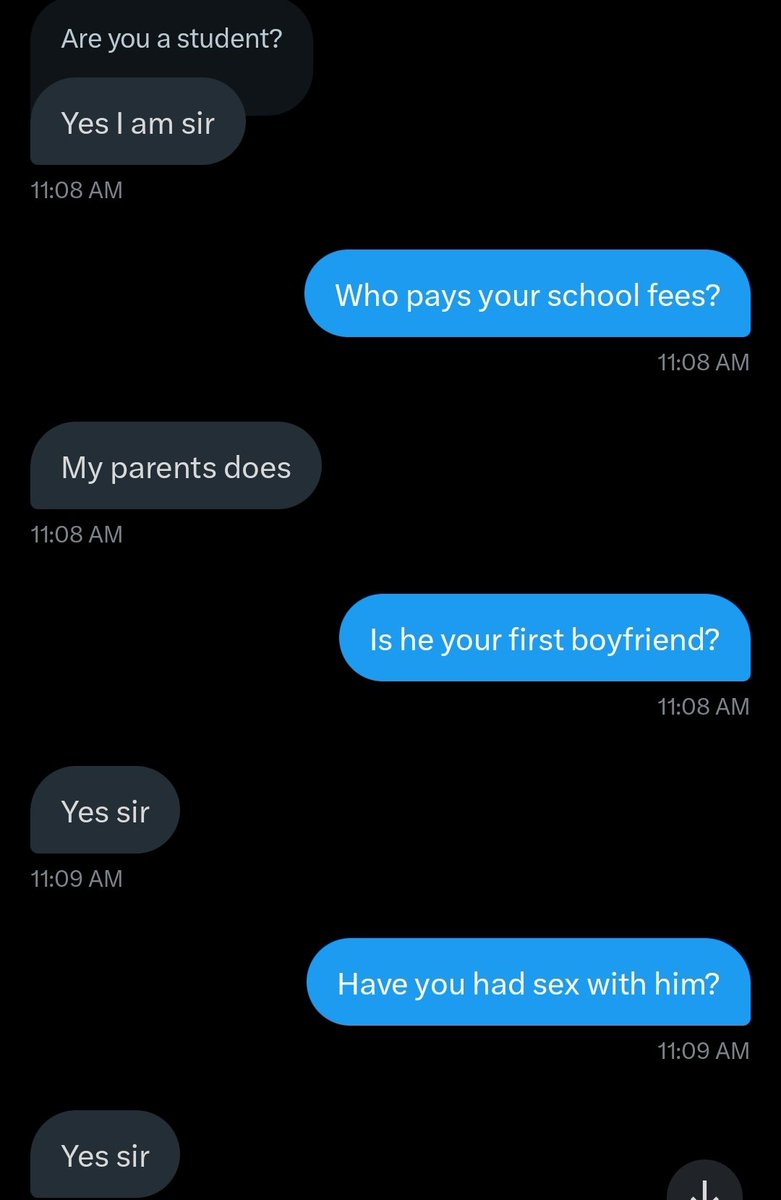 jon_d_doe's tweet image. Please read the conversation that I had with a 19 year old girl.

Ensure that you read to the last screenshot 👇.