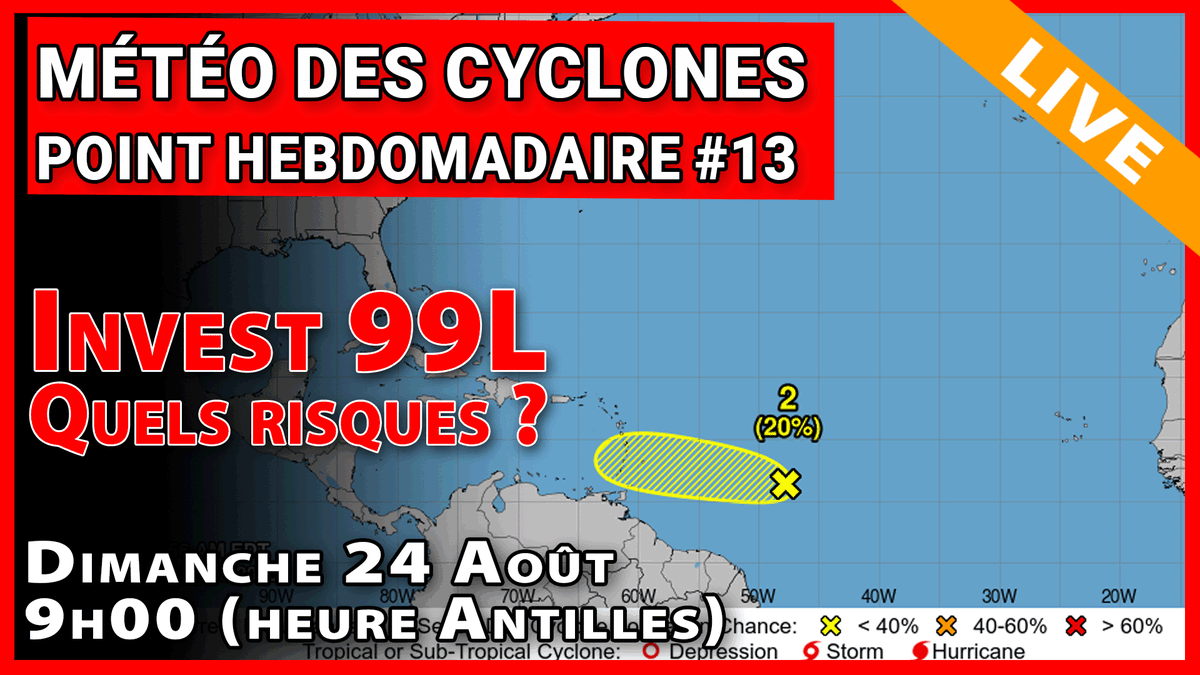 Une première perturbation est passée au large du nord de l'arc antillais et une seconde menace désormais la moitié sud de l'arc. On en parle DIMANCHE dans ce LIVE

#Martinique #Guadeloupe #SXM #SBH