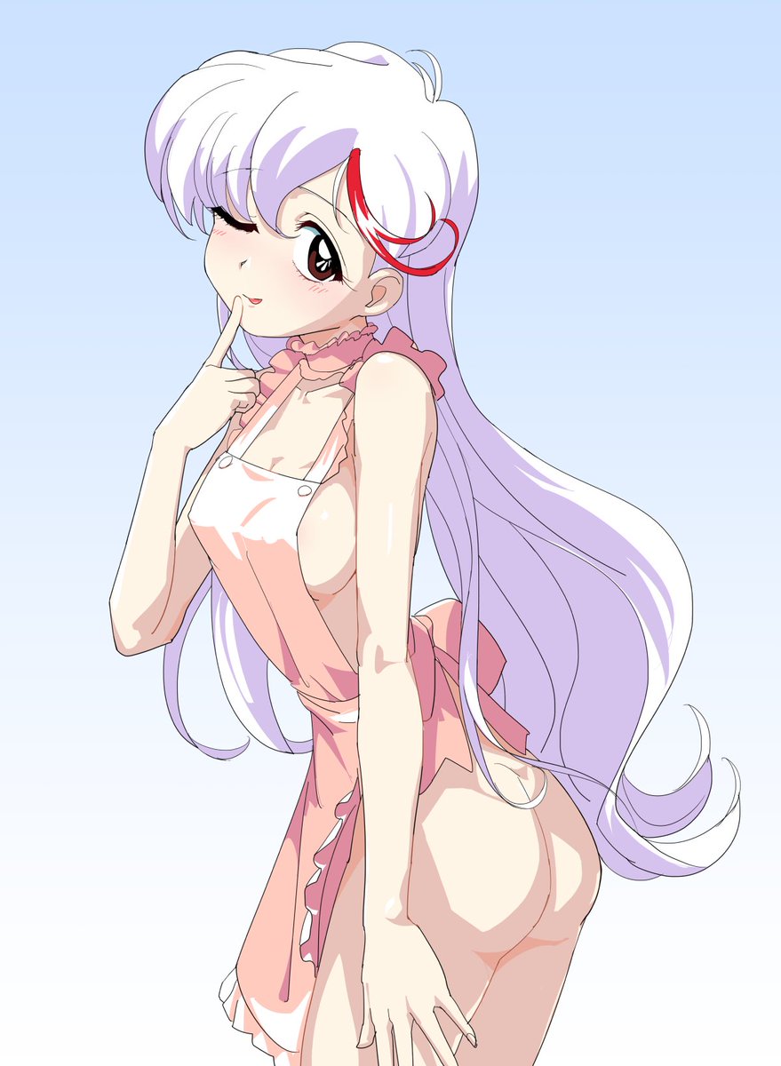 裸エプロン愛川茜ちゃん
まほTai!の目閉じた時の極太まつ毛好き
こんな恰好しないと思うが先輩の妄想ってことで…