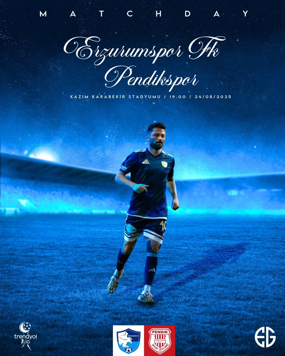MATCHDAY

🏆 3. Hafta
🆚 Pendikspor 
🗓️ 24.08.2025
🕰 19.00
🏟️ Kazım Karabekir Stadyumu
📲 #ERZvPEN

#erzurumspor #Zaferiçin