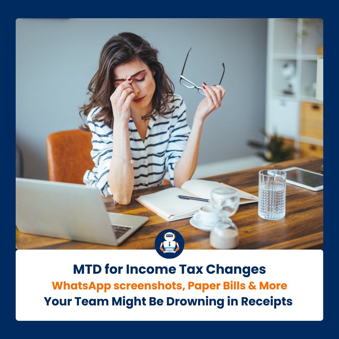 receipt_bot's tweet image. Are clients still sending receipts as screenshots or on paper?
MTD is near; let Receipt Bot save your team hours of admin and errors.
Prep your firm fast: accountingweb.co.uk/community/indu…
#ReceiptBot #AccountingWorkflow #MTDReadiness #AutomationTools #AccountingEfficiency