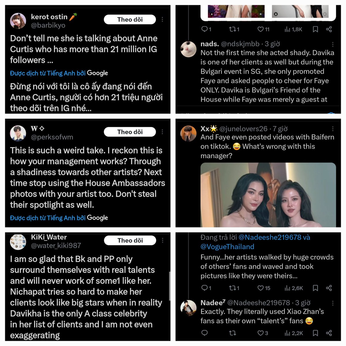 Sometimes I really can’t understand the way Stan Only Faye shows their “support” and “love” — Just go to Nichapat’s post and see how she and Faye are being targeted by other fandoms.

But instead of speaking up to defend Faye from being dragged into the spotlight, they go around