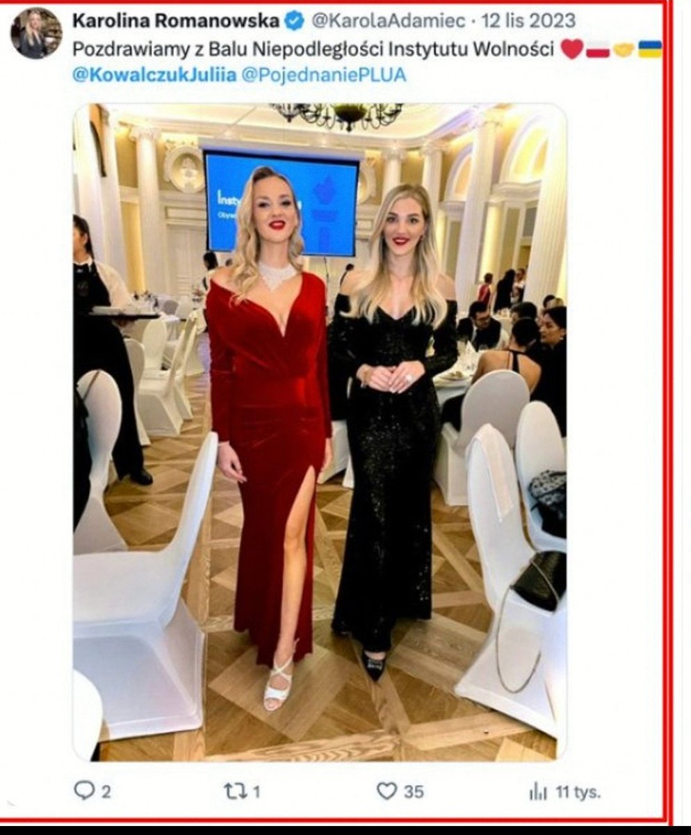 Od siebie dodam że sprawcami wypromowania banderowki są osoby na zdjeciach:) pluła Polakom w twarz ubierając się na "Bal Niepodległości" w banderowskie barwy razem z koleżanką Julka której się później wyparła jak wyskoczyło że robi ludzi na kase.