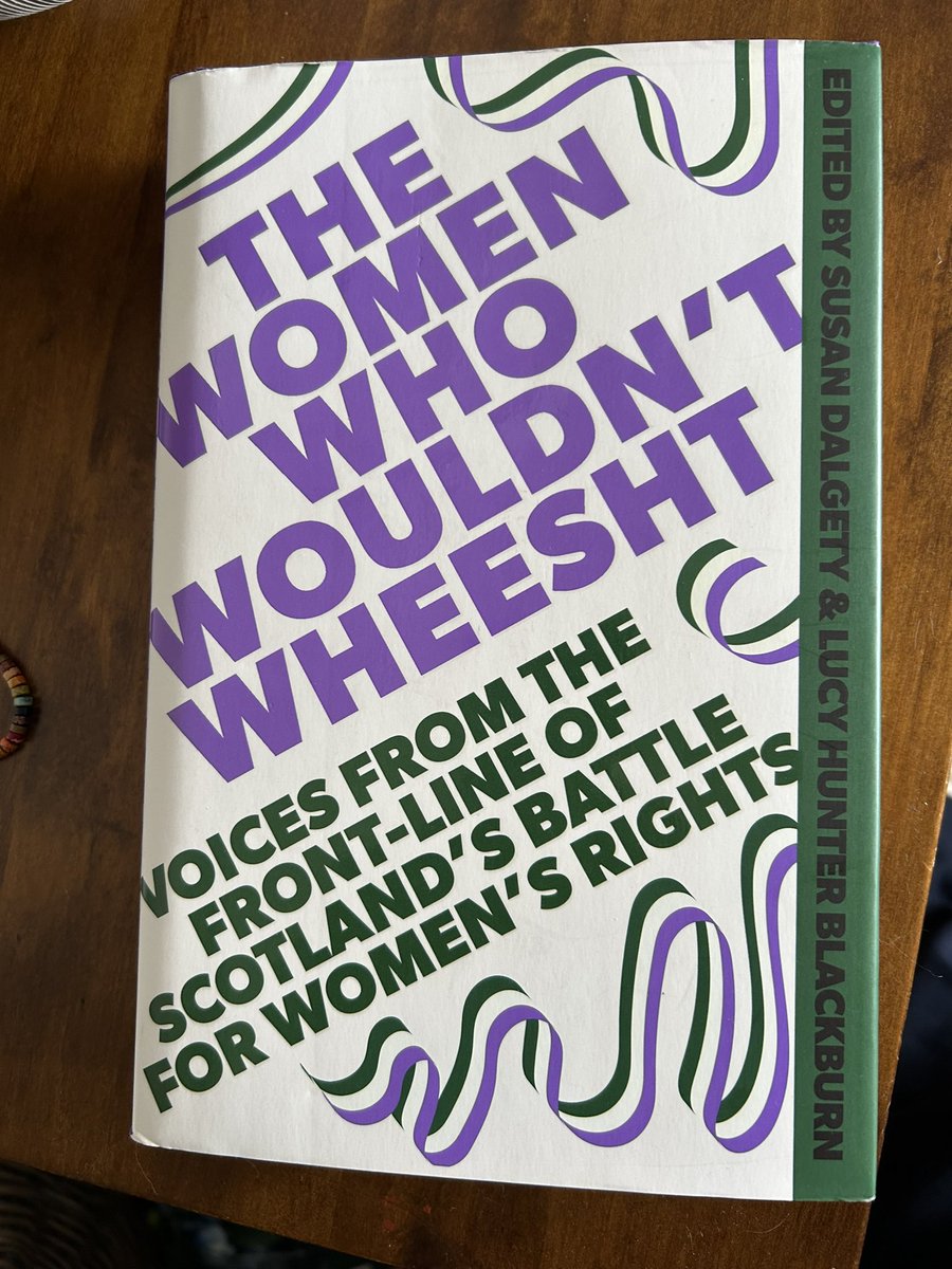 Birthday present from my lovely husband - although he knows I’ve followed events for years, time to read the book of wonderful essays that seemed to scare the National Library of all places! I’m 8 pages in and I’m hooked! womenwontwheesht #womensrights #proudterf #scottish