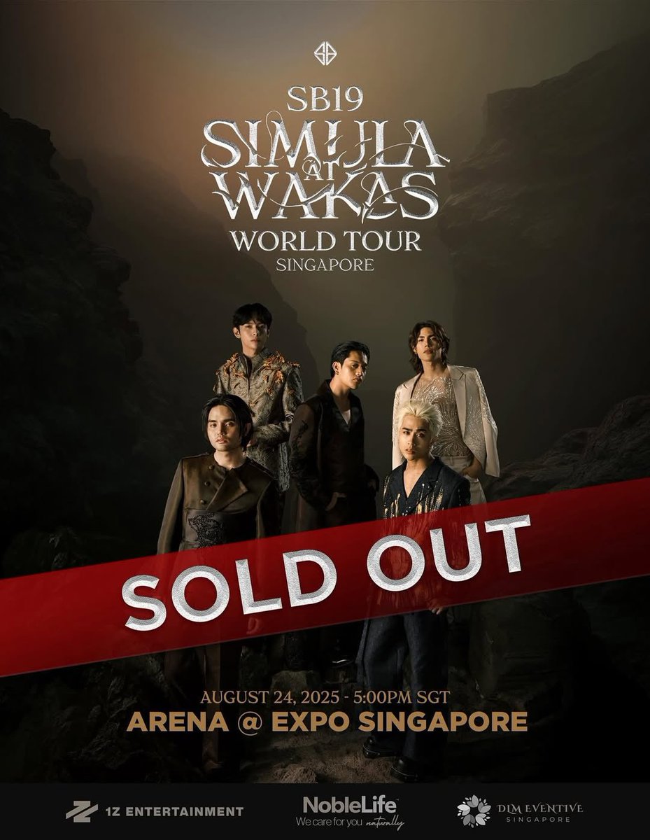 Sony Music Singapore (@sonymusicsg) on Twitter photo ๐ Simula at Wakas World Tour: Singapore
<a href="/SB19Official/">SB19 Official</a>
The tickets to the Simula at Wakas World Tour in Singapore are now SOLD OUT! Weโre so excited to meet you all tomorrow so see you there ๐ค
August 24, 2025 - 5PM SGT Arena @ Expo Singapore ๐ Simula at Wakas World Tour: Singapore
<a href="/SB19Official/">SB19 Official</a>
The tickets to the Simula at Wakas World Tour in Singapore are now SOLD OUT! Weโre so excited to meet you all tomorrow so see you there ๐ค
August 24, 2025 - 5PM SGT Arena @ Expo Singapore