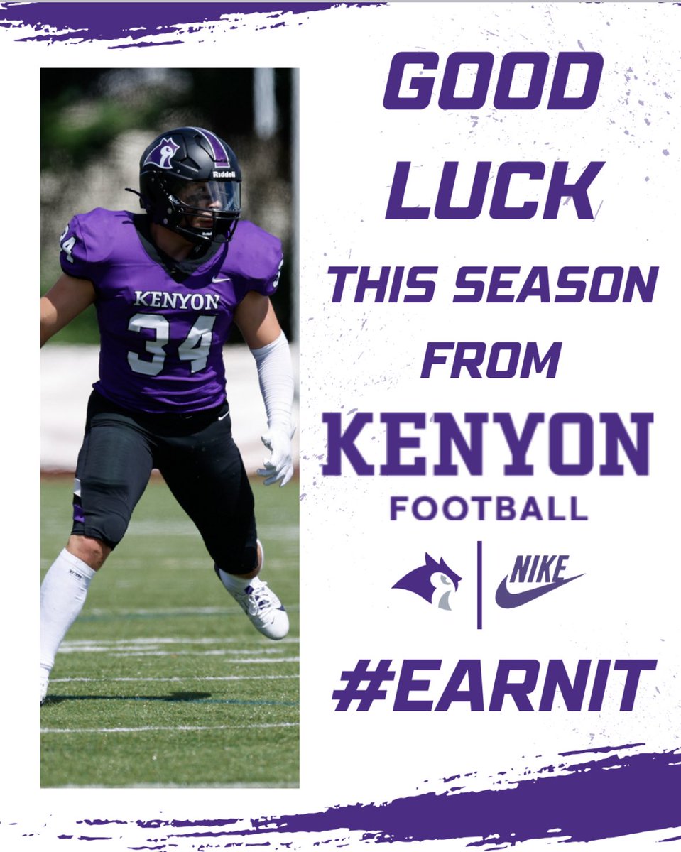 Thank you coach <a href="/IanMGood/">Ian Good</a> for your support of my senior season can’t wait to come back for a game day visit in September.<a href="/CoachKD_77/">Kenneth Delgado</a> <a href="/Coach_Cattrell/">Blake Cattrell</a> <a href="/dmurr02/">Dane Murray</a> <a href="/coachwilson2333/">Nate Wilson</a> <a href="/Coach_Hively/">Owen Hively</a> <a href="/Coach_DCarillo/">Devin Carillo</a> <a href="/KenyonFootball/">Kenyon Football</a>