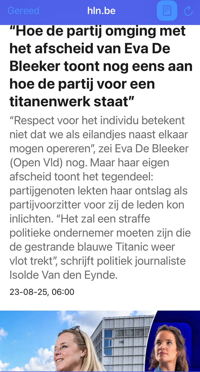 De vis stinkt aan de kop. <a href="/openvld/">Open Vld</a> <a href="/HLN_BE/">HLN.BE</a>