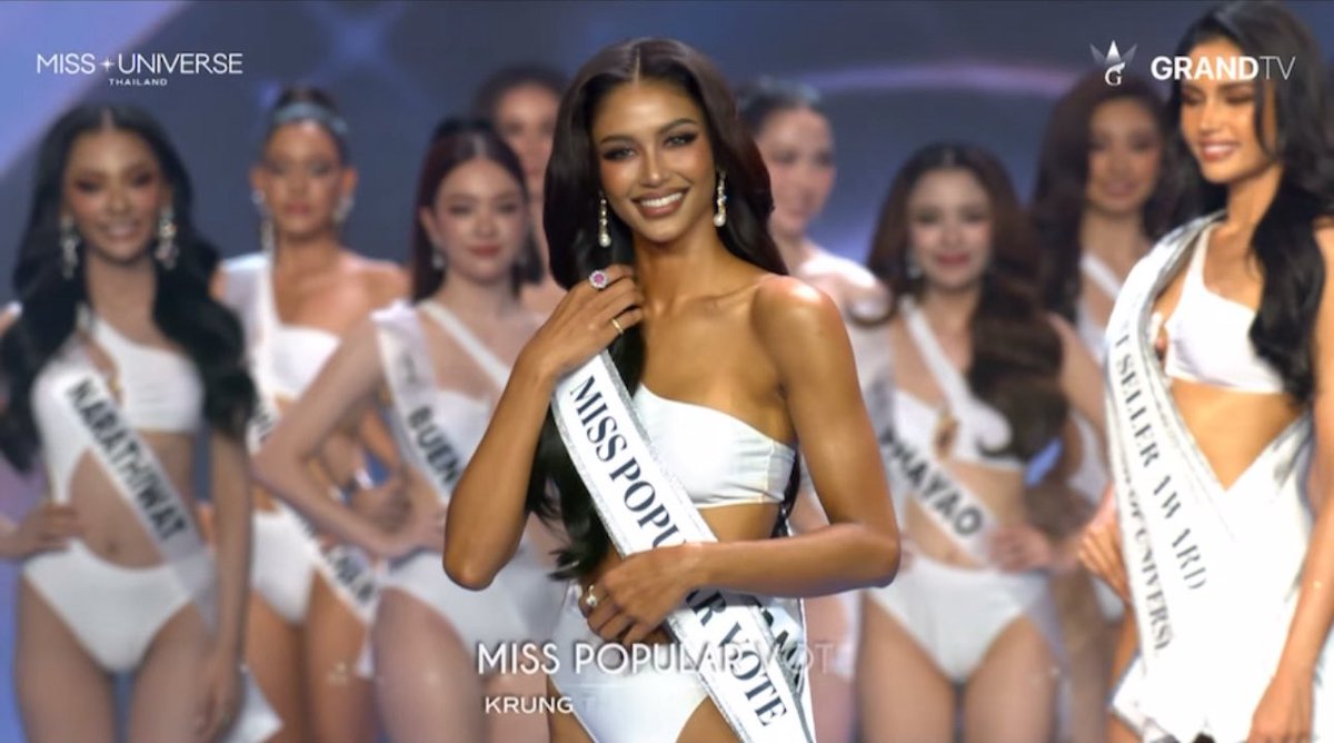 Popular vote Praew, qué reina se ve 👄 #MissUniverseThailand2025
