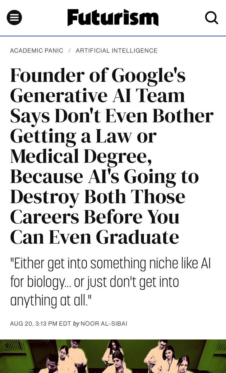 Thanks to ideas like this, we can clearly see that Founder of Google's Generative AI Team can be replaced with an LLM. I think GPT-3.5 should be enough.