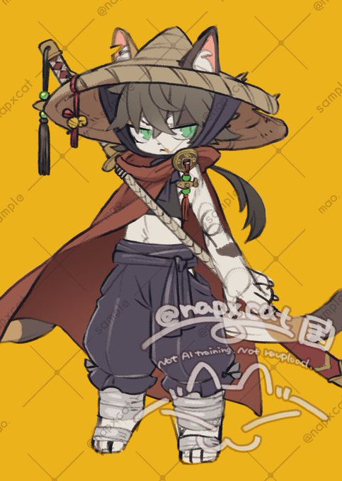 【お知らせ】
やまかみさんから10月販売予定の麟くんのアバターデザインをさせていただきました!
和風剣士の三毛猫くんです!🐈
どうぞよろしくおねがいします!🐾 