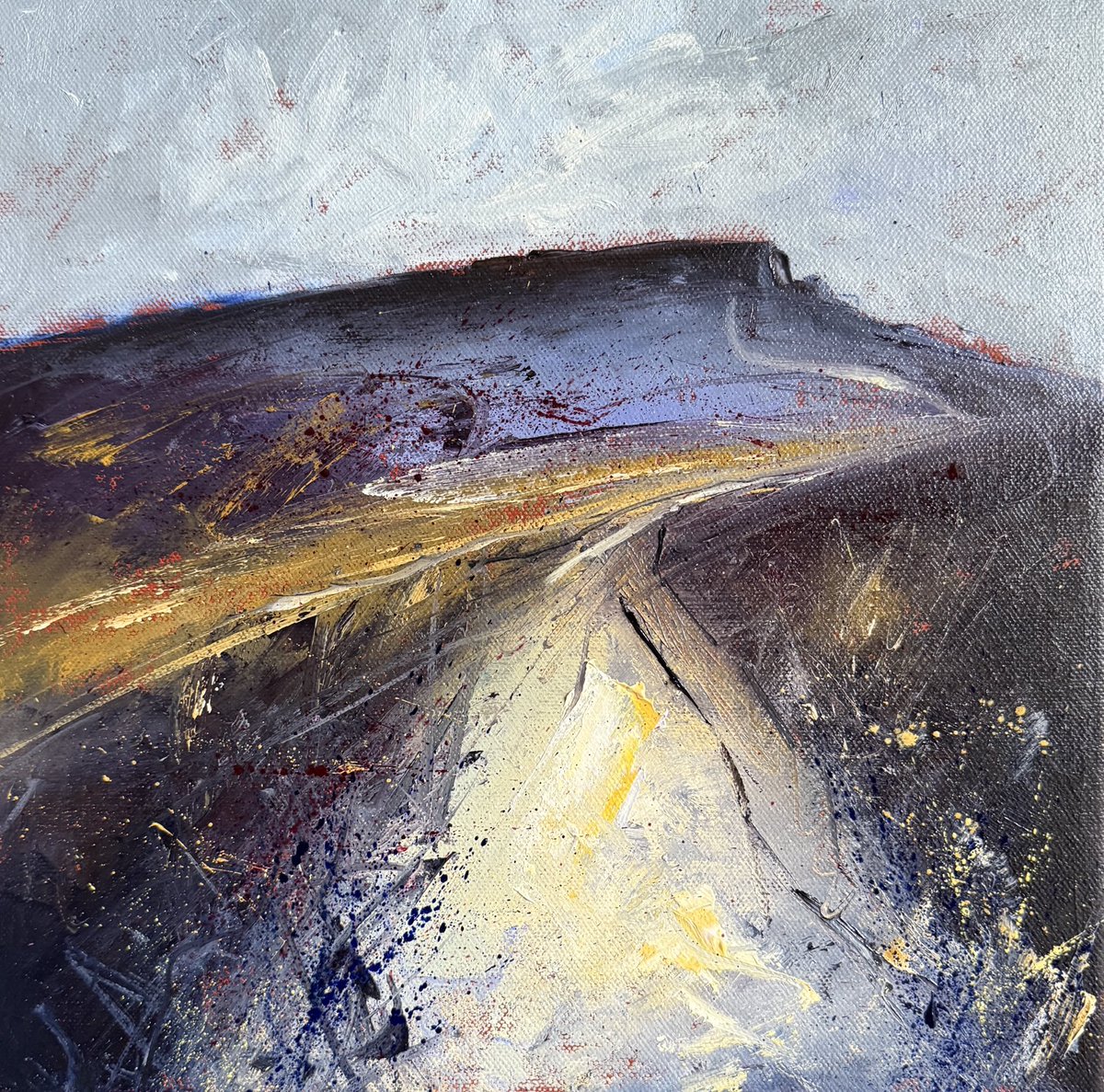 staithesartist's tweet image. #WIP #Cezanne had his Mont Sainte Victoire I have #HiggerTor #autumn #oils 12x12” block canvas