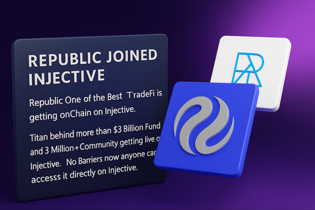 Republic has joined $INJ 🥷 A titan behind $3 Billion dollar Deployed Fund is getting Onchain and will be live on Injective 🔥

Tokenized assets , No barriers anyone can access it on Injective 🔥