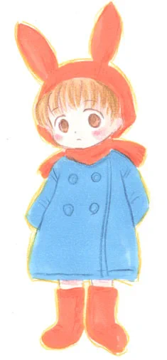 ディック・ブルーナの日だそうなので、ゆきのひのうさこちゃんの扮装をした女の子