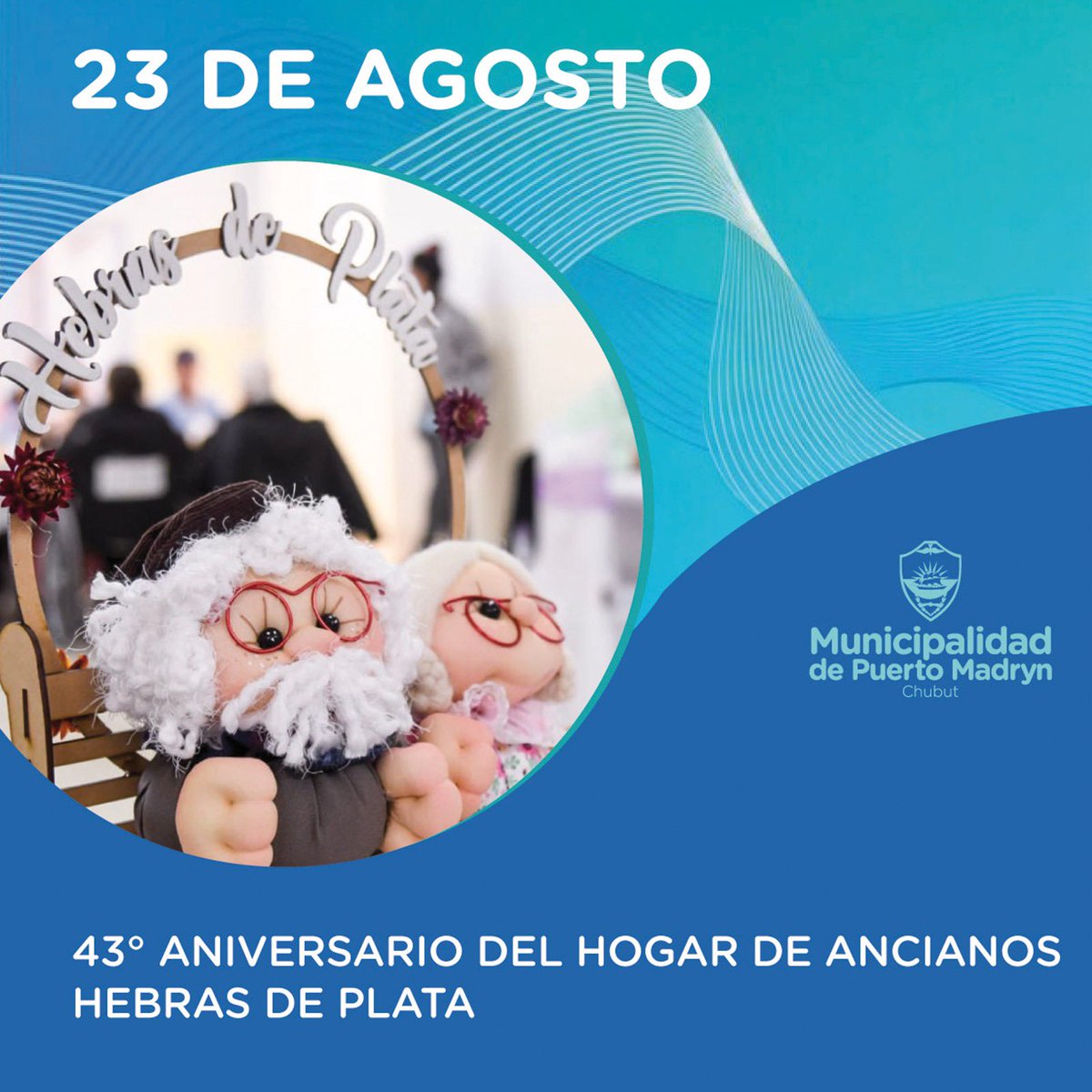 Queremos saludar y agradecer a cada una de las personas que forma parte del Hogar de Ancianos “Hebras de Plata”, que hoy está celebrando su 43º aniversario.