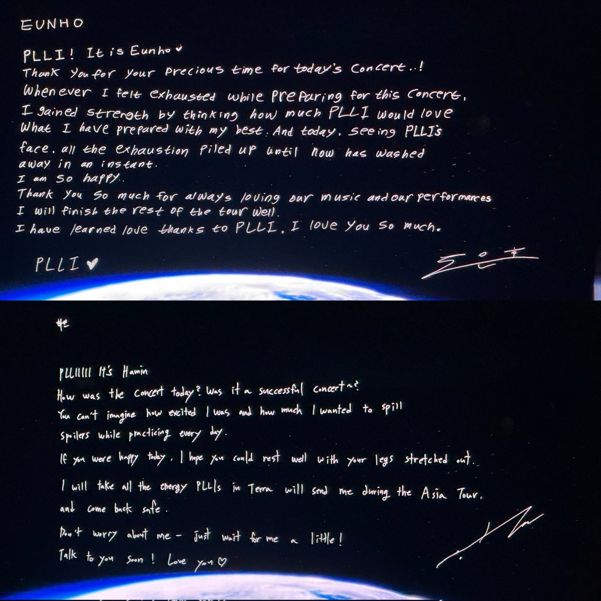asterumidol's tweet photo. PLAVE MEMBERS WROTE THE LETTERS IN ENGLISH???? OH MY GOODNESS THEY ARE SO PRECIOUS 😭😭😭😭😭 https://t.co/iBkksHNguQ