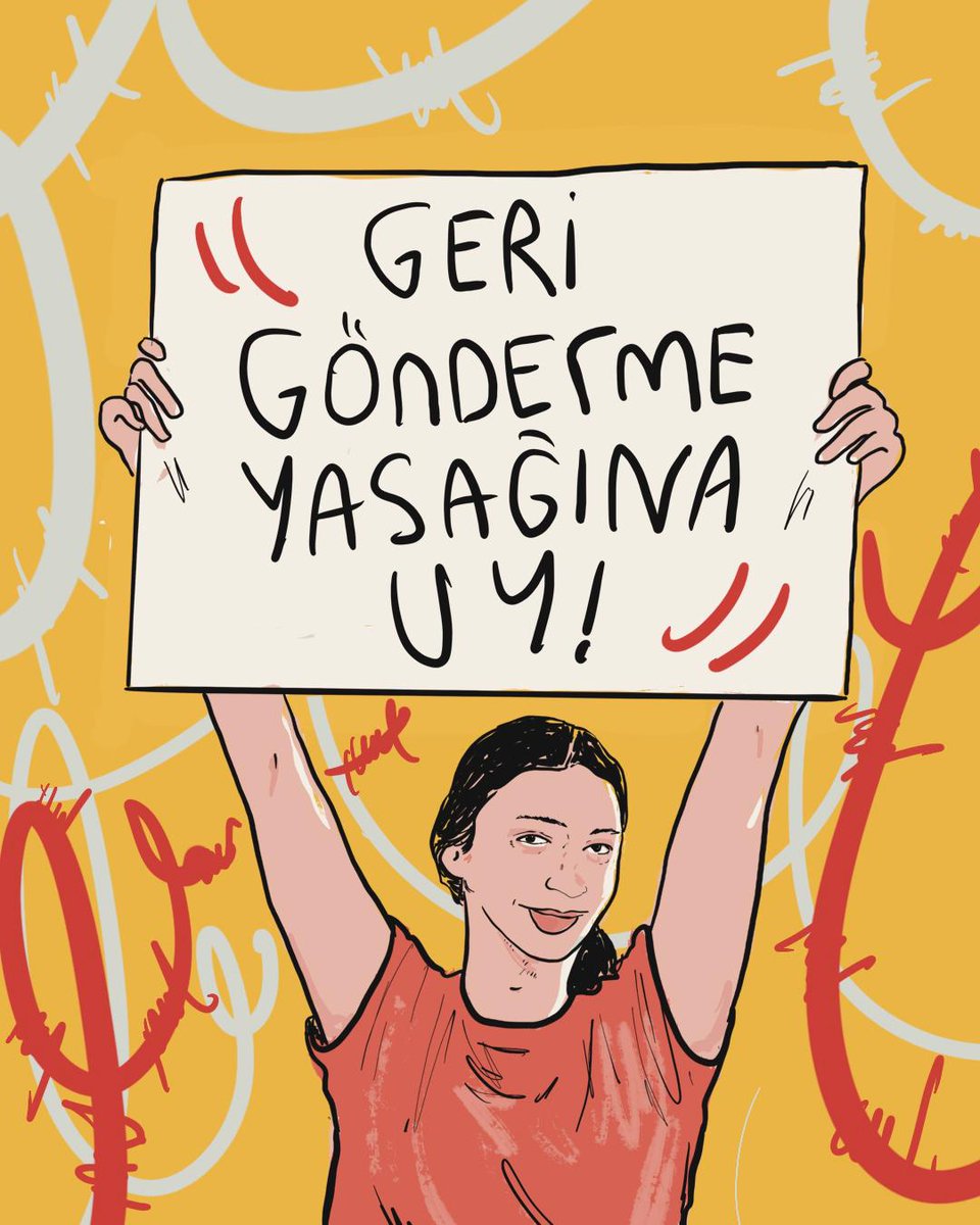 Türkiye, uluslararası sözleşmeler gereği “Geri Gönderme Yasağı”na uymak zorunda!
Bu kural şunu söylüyor: Hiç kimse, hayatının, özgürlüğünün ya da güvenliğinin tehlikede olacağı bir ülkeye zorla gönderilemez.
Nana serbest bırakılsın!
#NanaÖlümeGönderiliyor 
#NanayıGöndermiyoruz
