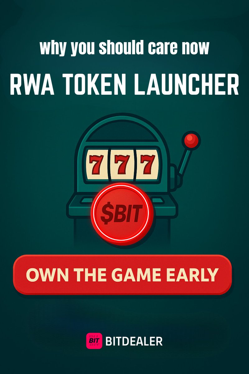Trends move fast in crypto. You either catch the wave early… or watch it pass from the shore. 

Bitdealer’s RWA Token Launcher goes live soon. Early adopters can create or back slot games before they hit major casinos. 

This is the ground floor of a $200B+ Web3 takeover. You