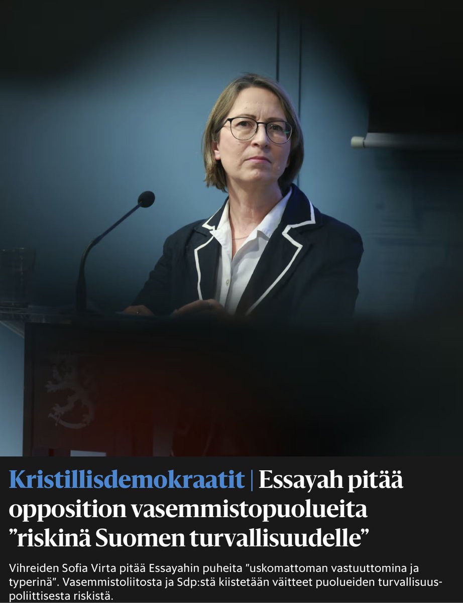 Tällaiseen puheeseen ei ole totuttu Suomessa. Tai siis ei ole totuttu oikeistolaisten suunnalta. Vasemmisto on puhunut näin pitkään. Oikeistoa on lyöty kuin vierasta sikaa jo viisitoista vuotta, joidenkin laskujen mukaan yli viisikymmentä.😆