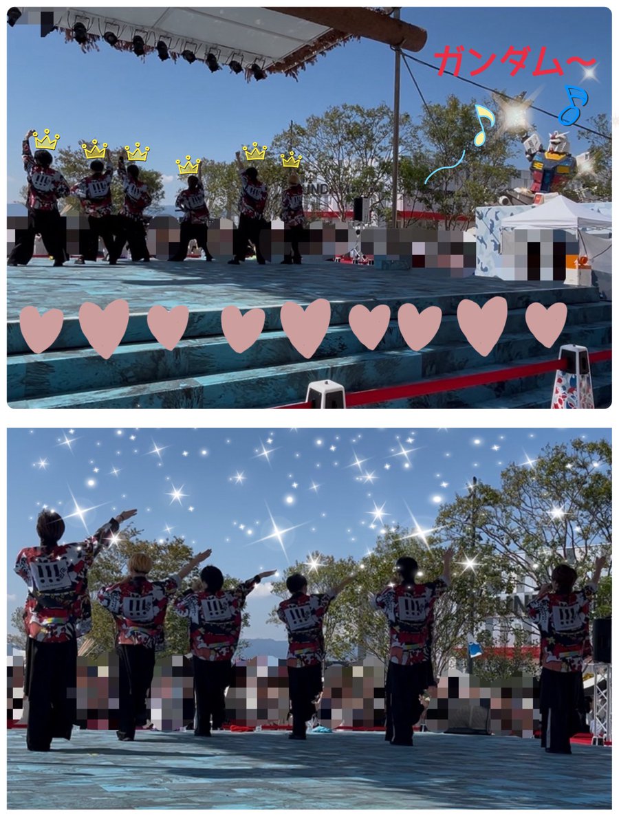 238SORAshimo's tweet photo. そして同じく8/19
友達の推しが万博でライブする事が決定✨
私も一緒に堪能してきました🎶
ノリよくって楽しい時間だったぁ🥰
可愛い子達だったぁ😆
8/31に道頓堀で船上ライブあるって☝️

貴重な後ろ姿とガンダムと一緒に～📸

 #世が世なら
 #世が世なら1ヶ月大阪移住 
 #大阪関西万博2025 
 #RoBFES https://t.co/Nzq44pOrdC