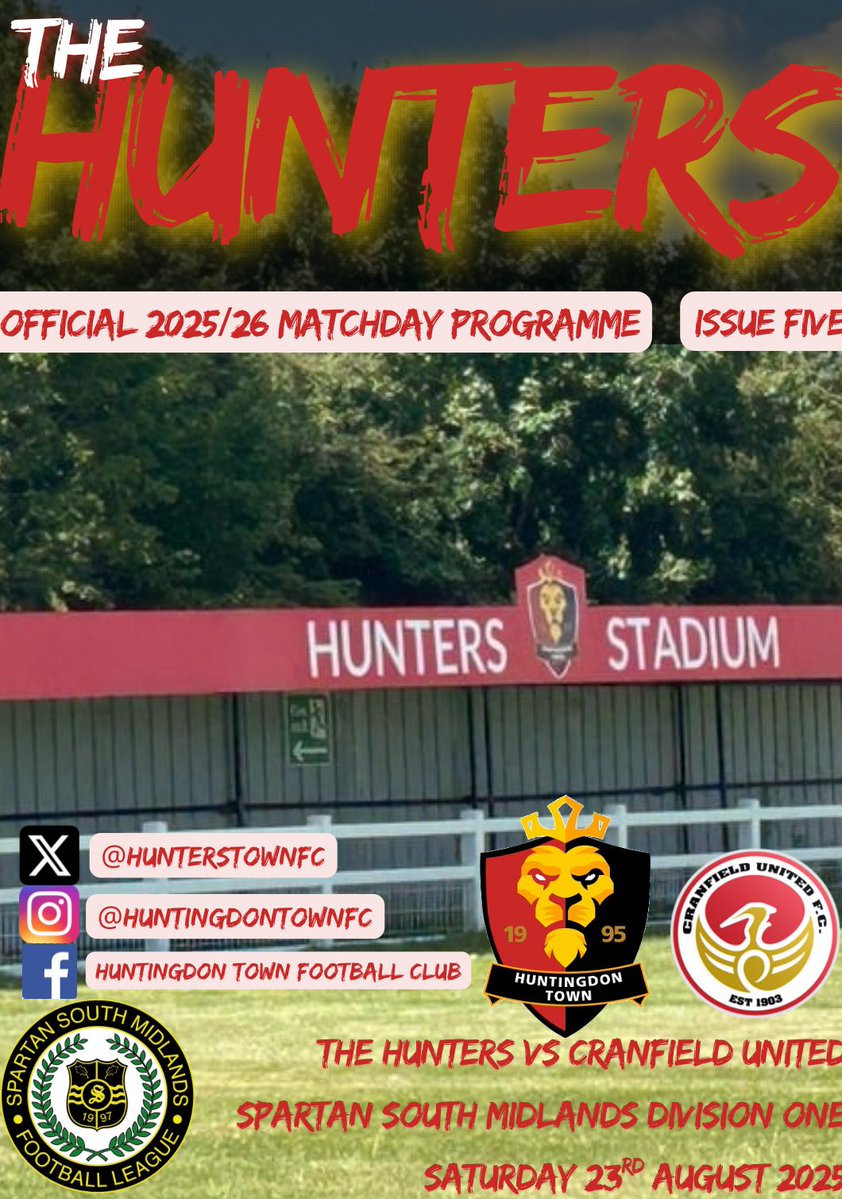 Huntingdon Town FC (@hunterstownfc) on Twitter photo Today's match programme for our match against <a href="/CranfieldUnited/">Cranfield United FC</a> is available here:
canva.com/design/DAGwtqM…
#TheHunters #programme #football #matchday 🦁❤️ Today's match programme for our match against <a href="/CranfieldUnited/">Cranfield United FC</a> is available here:
canva.com/design/DAGwtqM…
#TheHunters #programme #football #matchday 🦁❤️