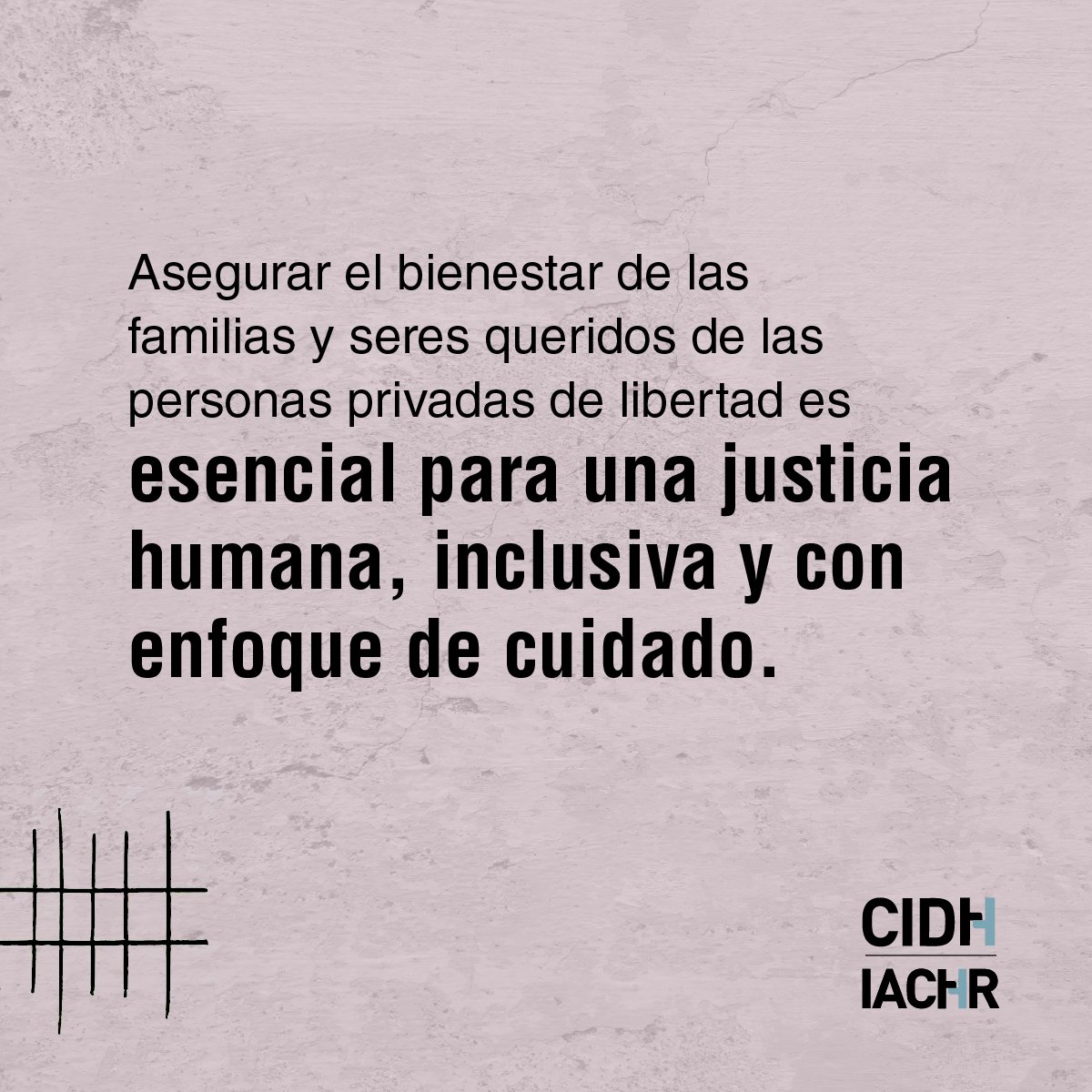 La privación de libertad de un ser querido no afecta a todas las personas por igual.  

Niñas, niños, adolescentes, mujeres, personas mayores y con discapacidad enfrentan barreras, estigmas y desigualdades específicas.  

La Resolución 02/25  sobre personas familiares y con