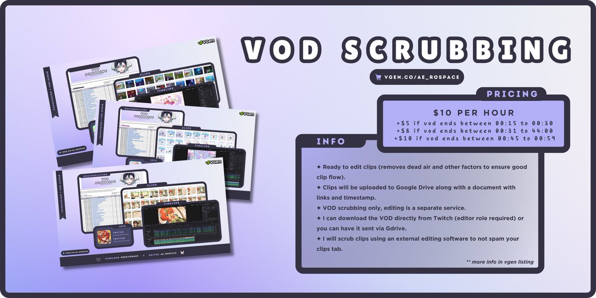 ʚɞ 【 𝐕𝐎𝐃 𝐒𝐂𝐑𝐔𝐁𝐁𝐈𝐍𝐆 𝐒𝐄𝐑𝐕𝐈𝐂𝐄𝐒 】 ✦    

— scrubbing services 3 slots open 
— ♡ + ↻ are appreciated!

⌜ #ctrlshift_z #VGen⌟
