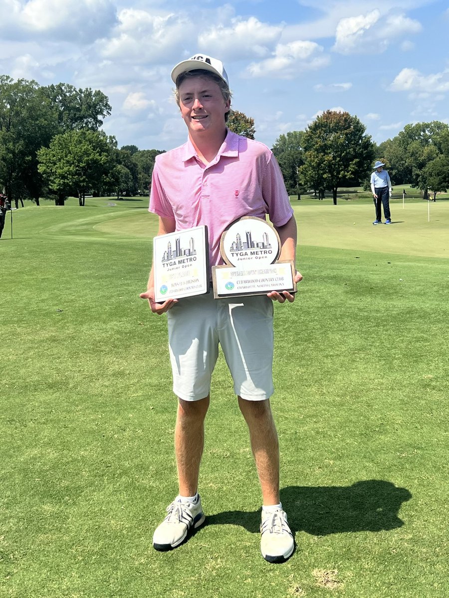 AJ3Golf's tweet photo. Was my 2nd start ever at Cedarwood Country Club in Charlotte, NC. Grateful!

I carded a 70/72 winning the 13-15 flight and the overall Championship in 13-18 y/0 by 2 shots.   #collegegolfrecruit #classof2029recruit 

@TYGAgolf @CGAgolf1909 @realjcdeacon  @Titleist  @VokeyWedges https://t.co/5fuAQ102UM