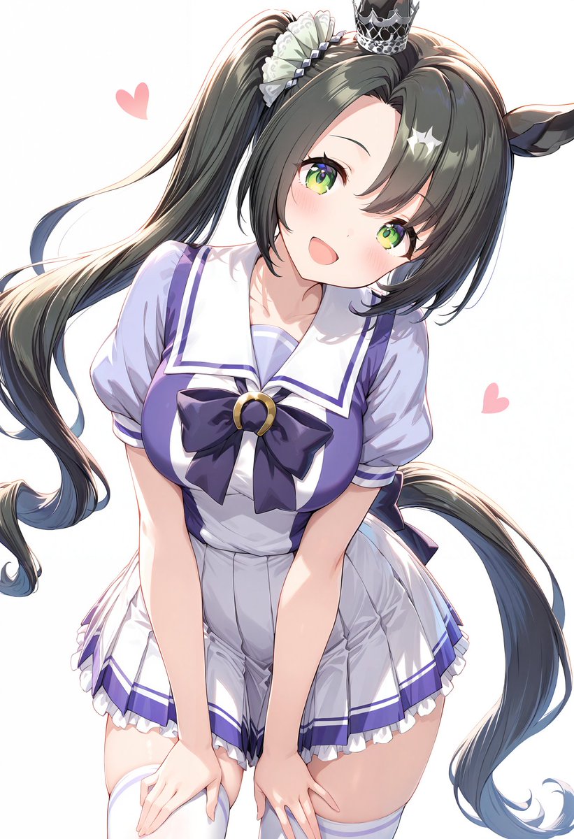 水着衣装実装されたけどやっぱサトノクラウンは制服がすんごい似合ってるんですよね🥰

#umamusume