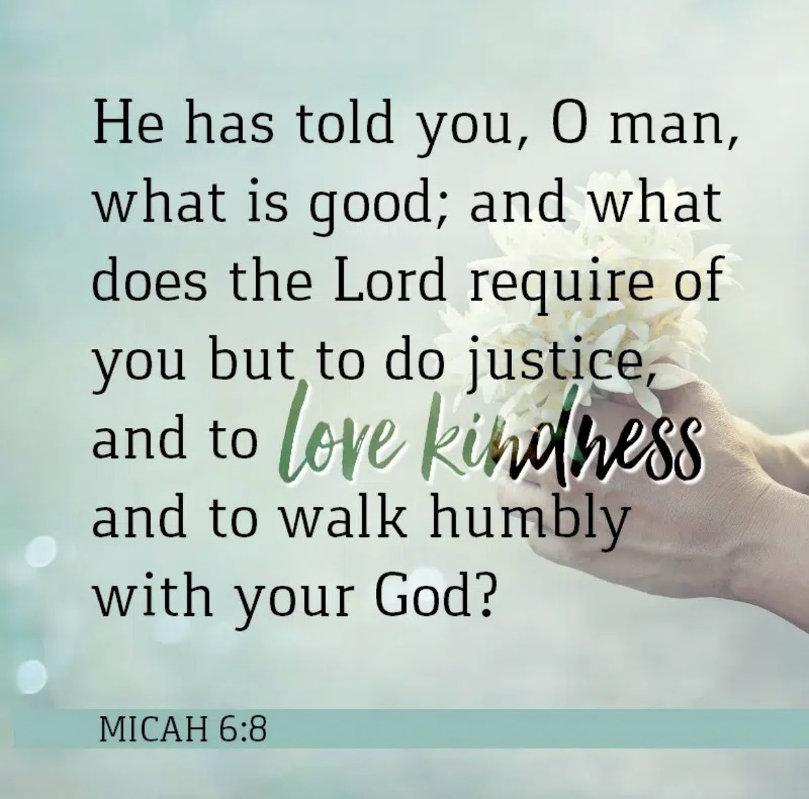 Good morning friends.
He has told you!!
Have a great day.❤️❤️