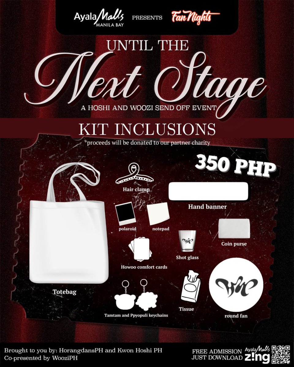 Carats, ready your ₱350!!
The Until the Next Stage Kit is here!

Celebrate Hoshi &amp; Woozi with fanmade goodies while supporting a meaningful cause 🤝
Proceeds will be donated to our partner charity (to be announced soon 🐾)

📝 Order here: forms.gle/Fkm3tsRTmASFPk…

Let’s