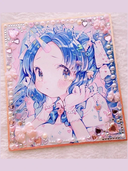 色紙一枚完成しました!次回のイベントに持っていく予定です