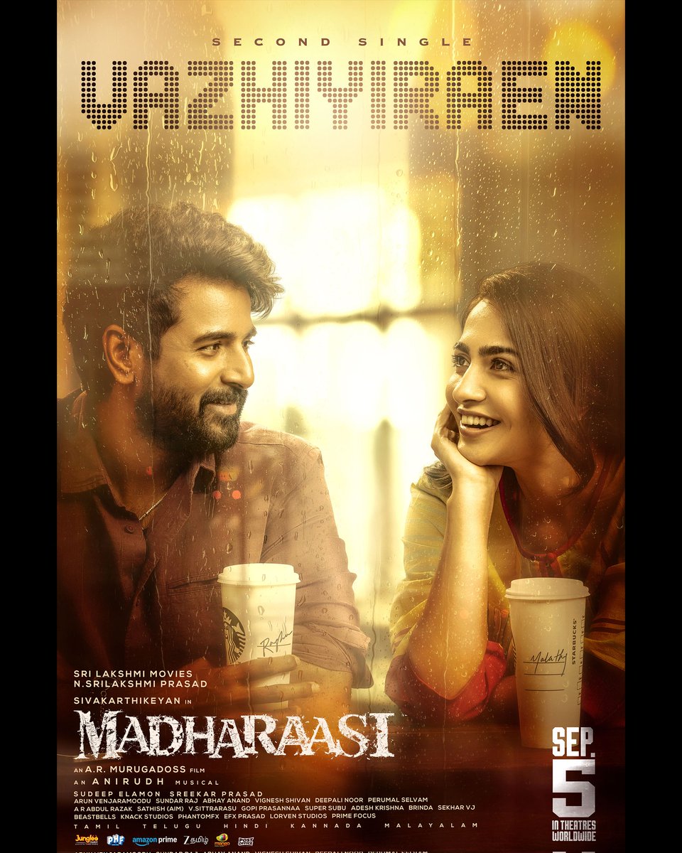 Beats of love and the sound of heart ❤️

#Madharaasi second single #Vazhiyiraen out today at 7.25 PM ❤‍🔥

Composed and Sung by <a href="/anirudhofficial/">Anirudh Ravichander</a>  🎼
Lyrics by #VigneshShivan ✍️

▶️ youtu.be/5ZOojhaLymo

Grand release worldwide on September 5th ❤‍🔥

#DilMadharaasi