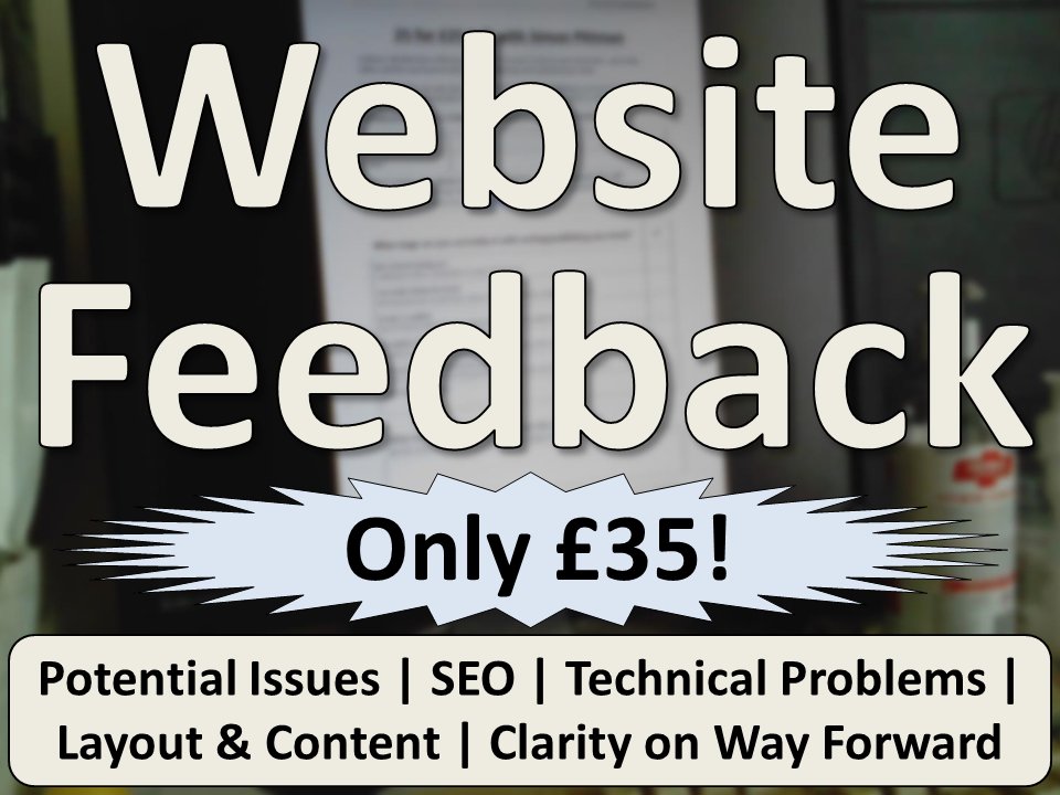 LibraryPlayer's tweet image. Website feedback for £35!

Ideal if you have a website and not sure what you want to do with it.

I&apos;ll check over your website, and provide feedback on your layout/content, SEO, potential technical issues, piffalls, and more.

Send me a message to discuss further!

#inbizhour