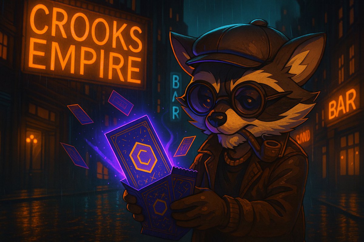 CrooksFinance's tweet photo. From September you will also earn $CROCARD in our dapp beside $CRO and $CRKS. 

In the Crooks Empire game you will also earn tokens and nft's from #CardsOfCronos. https://t.co/M2nGywvctf