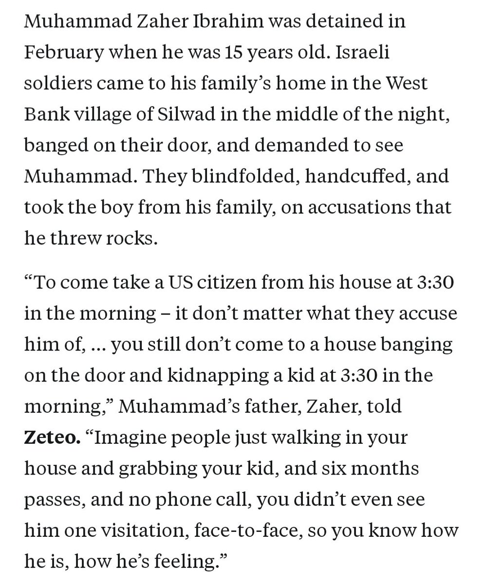 "An American teenager has been in Israeli detention for six months, with no trial, no direct contact with his family, and little support from the US government." 
open.substack.com/pub/zeteo/p/a-…