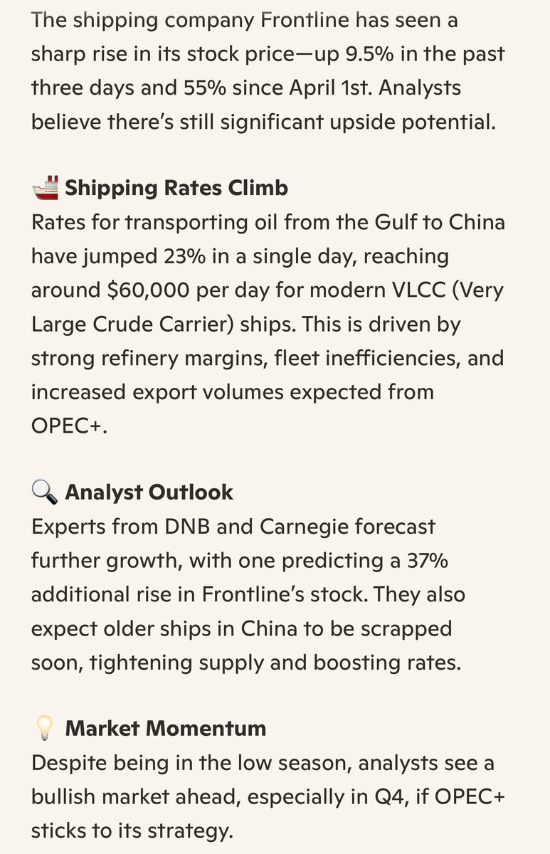 $FRO #tankers #Shipping ⚓️🥳