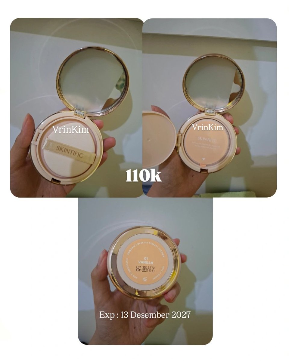VrinKim's tweet photo. WTS Skintific Cushion (Shade 01 Vanilla)
•> Dijual karena salah shade
•> Belum dipake sama sekali
•> Yang mau tanya dulu boleh DM aja
🏠Dom Bandung https://t.co/pac3sbJjA0