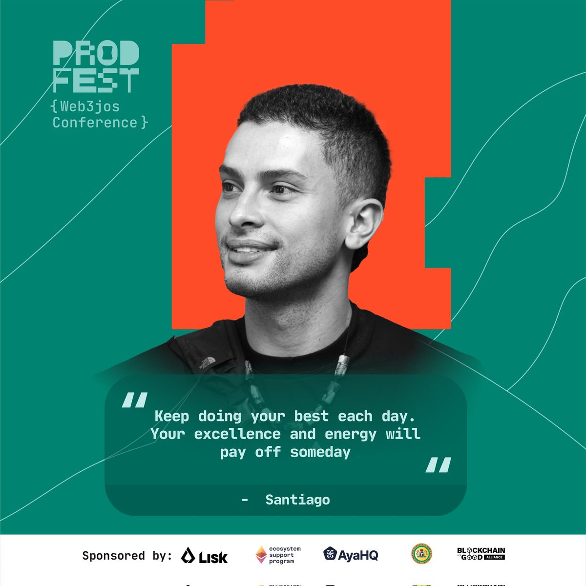 blockfuselabs's tweet photo. Don’t stop giving your best.
Every bit of excellence and energy you pour in daily is compounding.
The reward will show up when it’s time.
Well said boss @SantiagoDevRel
#prodfest
#ProdFest2025 https://t.co/Z3Wr5KpT04