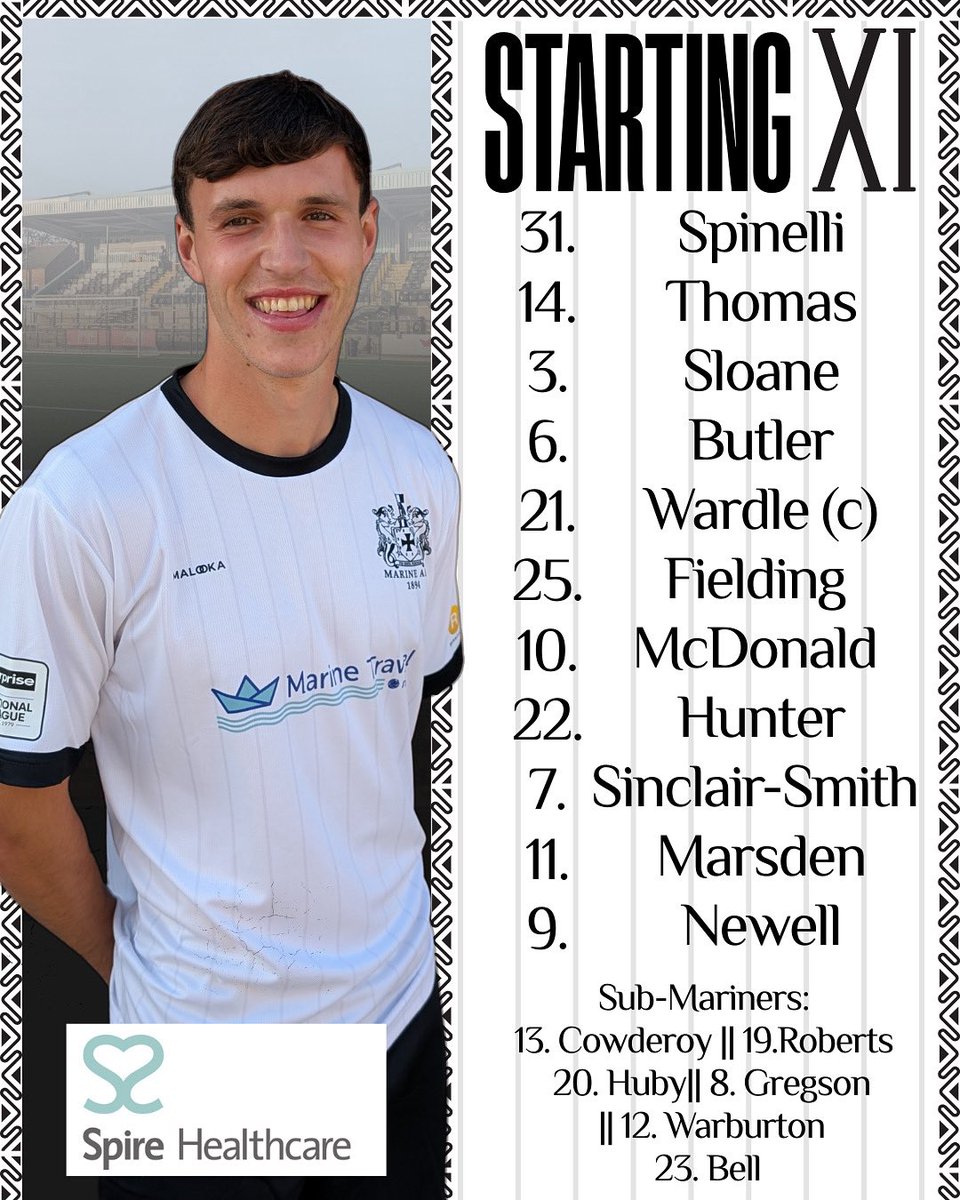 Your Mariners today 🙌

Bobby Grant names 2️⃣ changes from Tuesday night’s victory 

Thomas and McDonald come into the XI. 

Let’s go lads! 👊

Lineup sponsored by <a href="/spirehealthcare/">Spire Healthcare</a>