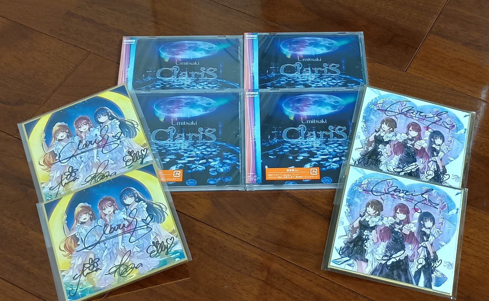 Claris 直筆サイン色紙 貴重 初期メンバー ClariS 直筆サイン色紙 - メルカリ
