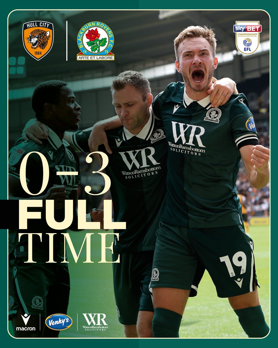 Rovers's tweet image. ⏱️ Full-time: 🐯 #hcafc 0-3 #Rovers 🌹

WHAT A PERFORMANCE! 👏

#HULvROV 🔵⚪️
