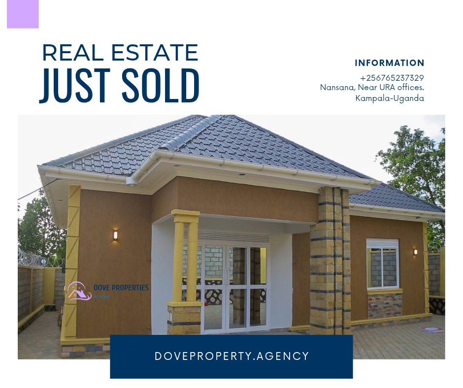 Dove Property Agency ๐๏ธ (@doveproperties_) on Twitter photo SOLD OUT! The Nkoowe bungalow is goneโthank you for your fantastic support!
More homes available in Nansana, Wakiso, Kira, Kyanja, Entebbe & Namugongo.
๐ท๏ธ Prices from UGX 80M
๐งพ Payment plans available
๐ 0754147747 / 0765237329
๐ง muyinda.ug@gmail.com SOLD OUT! The Nkoowe bungalow is goneโthank you for your fantastic support!
More homes available in Nansana, Wakiso, Kira, Kyanja, Entebbe & Namugongo.
๐ท๏ธ Prices from UGX 80M
๐งพ Payment plans available
๐ 0754147747 / 0765237329
๐ง muyinda.ug@gmail.com