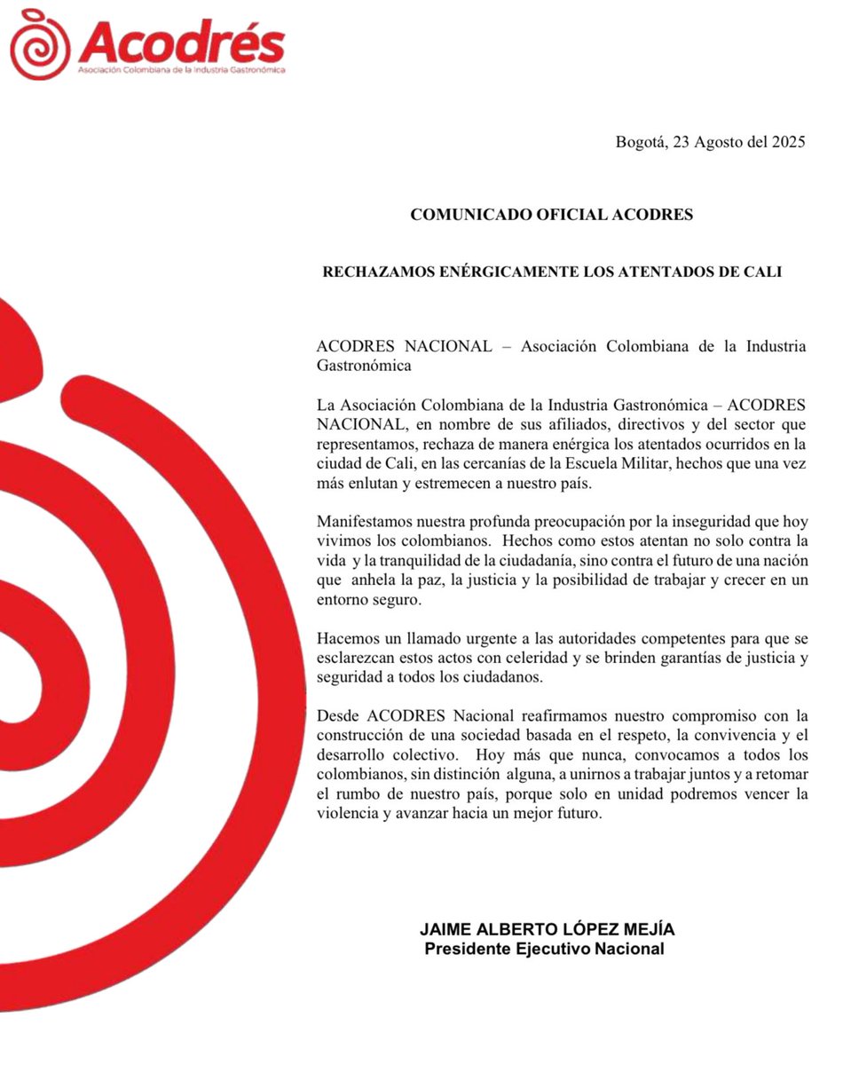 Rechazo total a los atentados #fuerzacali