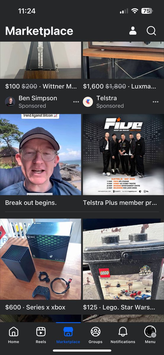 Hi <a href="/bensimpsonau/">Ben Simpson</a> 
What you doing in my marketplace? Five concert tickets are calling me!