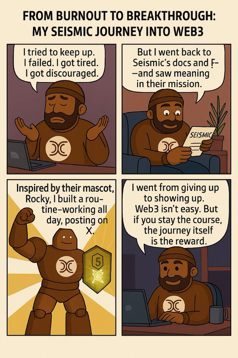 To anyone feeling lost in the noise, discouraged by the grind, or unsure where to begin....... You'd wanna read this 

Two months ago, I stumbled into the world of Web3. The first project I got onboarded into was Seismic, and I dove in headfirst without a clue on:
- how Discord