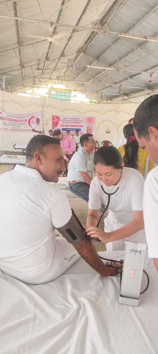 compositehospi2's tweet photo. "Blood donation camp at Composite Hospital &amp; RTC Salonibari witnessed enthusiastic participation from SSB personnel on 23 Aug 2025. A noble step towards saving lives! ❤️🩸 #DonateBlood #SSB https://t.co/ABAcbXZFBz
