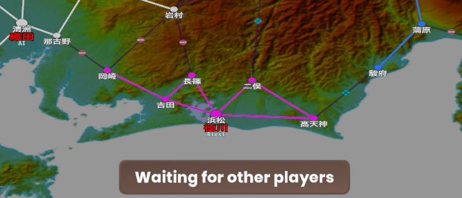 kp_44569's tweet photo. 本日、マルチプレイ対戦の実験を4名で実施しましたが、残念ながら同期処理がたまに失敗することが判明!只今デバッグ中です。正式リリースには来月かな~😅
#内政なし戦国シミュレーション #ゲーム制作 #Fusion2 https://t.co/RmxkEuVD6r
